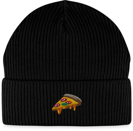 Geborduurde Pizzapunt Uniseks Bio Fisherman Beanie