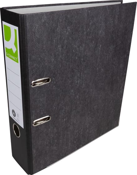 Q-CONNECT ordner | voor ft A4 | uit karton | rug van 8 cm | gewolkt zwart