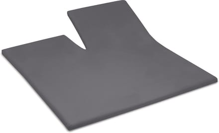 Cinderella Sundays - Topper hoeslaken met split (tot 15 cm)  - Satijn - 180x220 cm - Anthracite