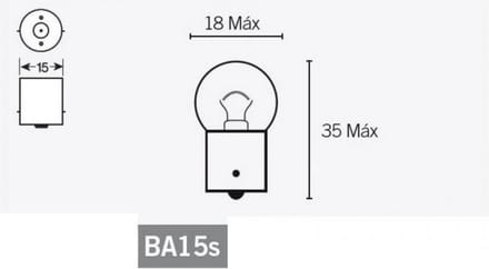 6V 5W BA15s vetlamp met gecentreerd draadeind voor Flosser 4023 motorfiets