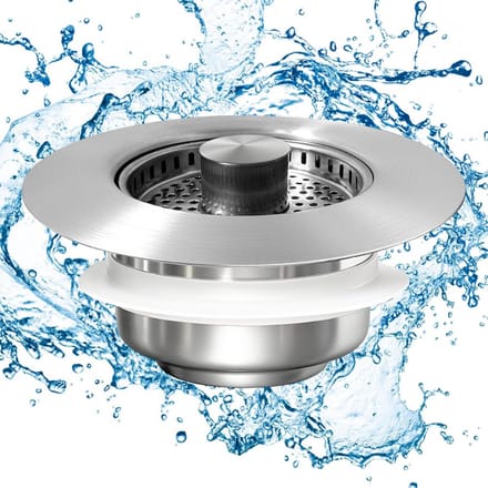 3-in-1 Keukenafvoer Strainer met Geurafsluiting