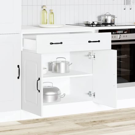 vidaXL - Onderkast - Kalmar - bewerkt - hout - wit