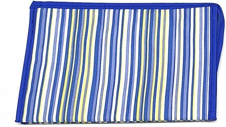 Rojafit - Make-up Tasje - Retro Style - Blue Lines - Afmeting: 18 x 5,5 x 11 cm.