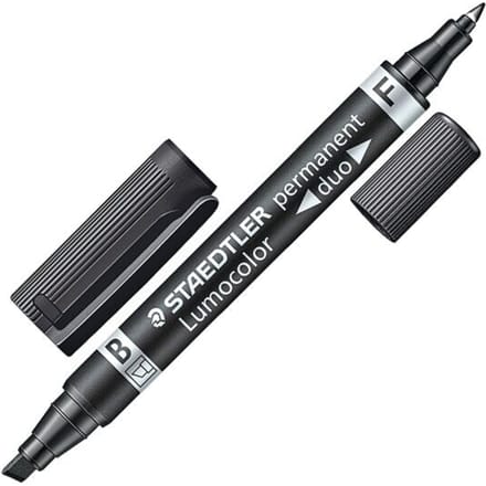 Staedtler Lumocolor 348 B-9 Permanent marker Zwart Watervast: Ja