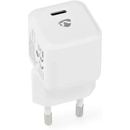 Nedis Oplader - 30 W - PD3.0 30W - 1.5 / 2.0 / 2.5 / 3.0 A - Outputs: 1 - USB-C - Automatische Voltage Selectie - Wit