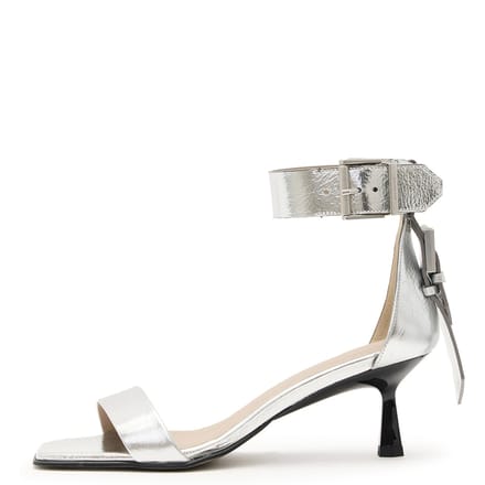 AllSaints Noir Low Sandal Silver Taglia: 39 | Infradito Outlet | Donna | Grigio
