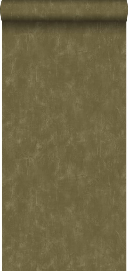 ESTAhome behang geschilderd effect kakigroen - 53 cm x 10.05 m - 148723