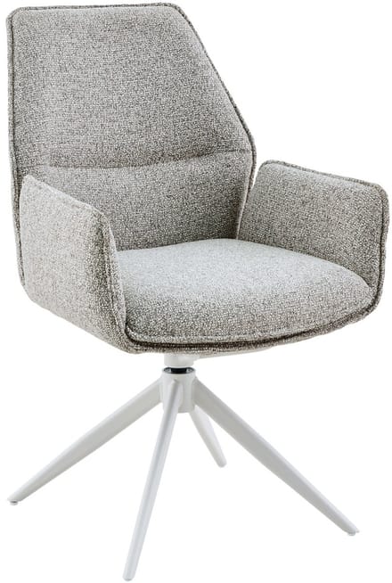 Starfurn Eetkamerstoel Hera - Beige Stof - Draaibaar - Incl. Armleuning - Set van 2