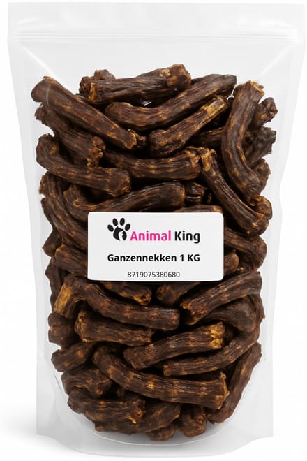 Ganzennekken - hondensnack - Animal King - 1 kilo