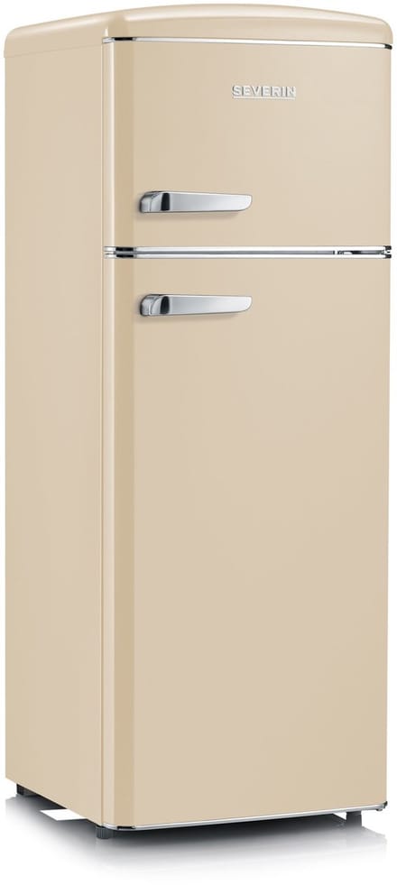 Severin 8933 - Koelvriescombinatie vrijstaand - retro koelkast - beige