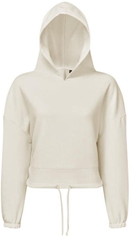 TriDri - Cropped Oversized Dames Hoodie - Natural maat S/M