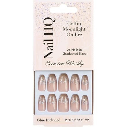 Nail HQ Coffin Moonlight Ombre Nails 24 st