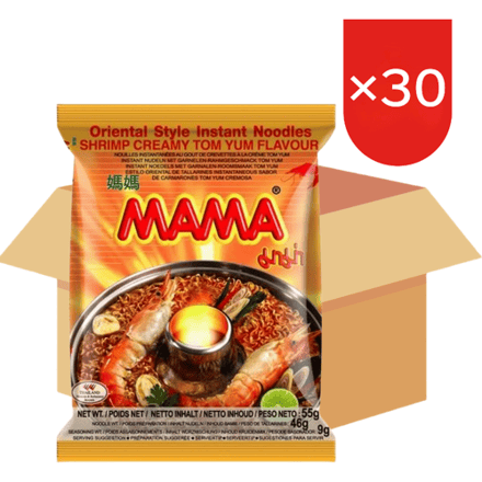 MAMA Instant Noedels Romige Garnaal 30 x 55 g (Doos) EU Versie
