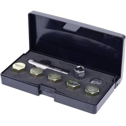 KS Tools 150.4925 Olieaftapschroef-schroefdraadreparatieset, 12-delig M15 x 1,5