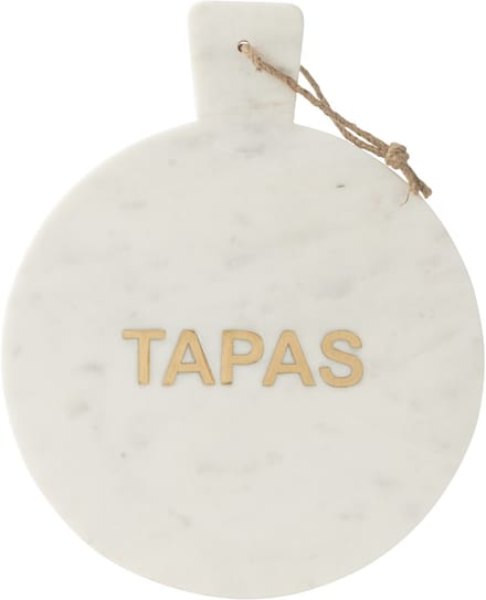 J-Line snijplank Rond Tapas Marmer - steen - wit