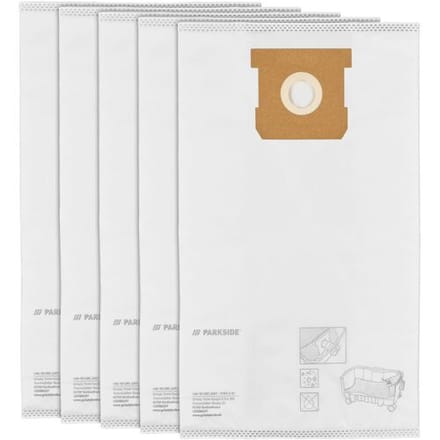PARKSIDE® Stofzuigerzakken - Vlies filterzak - 5 stuks - 3 laags