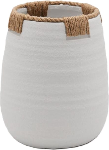 EGD Bloempot Terracotta Wit D 19 cm H 24 cm