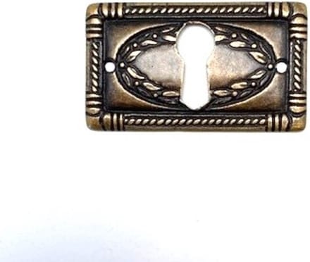 Sleutelplaatje Brons antiek rechthoekig 43x25mm