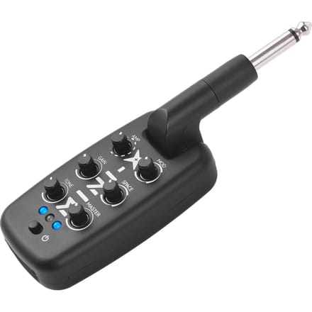 M-VAVE Gitaar Koptelefoonversterker 9 Simulatietonen Delay Reverb Chorus Multi-Effecten Mini Versterker zwart