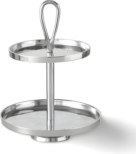 Etagere Zilver Modern 2 laags 36 cm