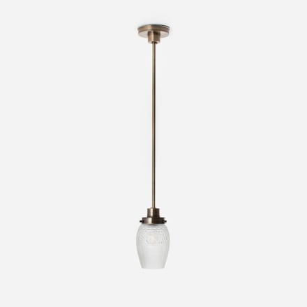 Hanglamp Flower Yard Geëtst 20's Brons - Art Deco Trade