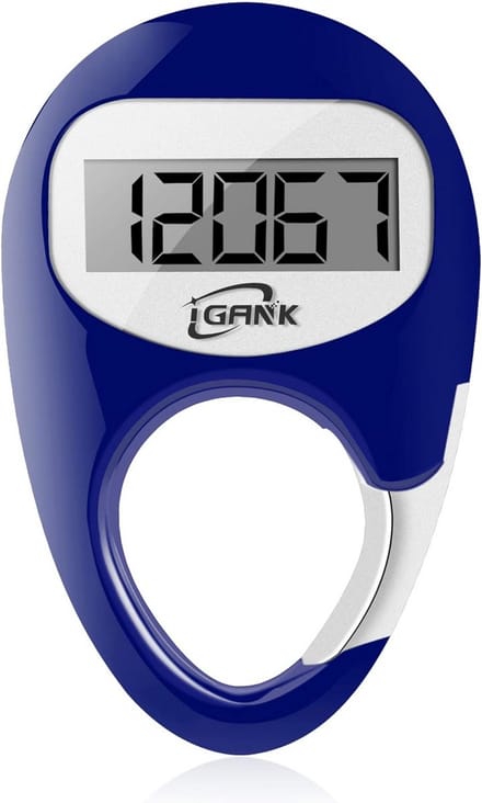 Eenvoudige Stappenteller - Wandelmeter Activiteitentracker - Stappen Tellen - 3D Tri-Axis Sensor - 6.6 cm - Blauw