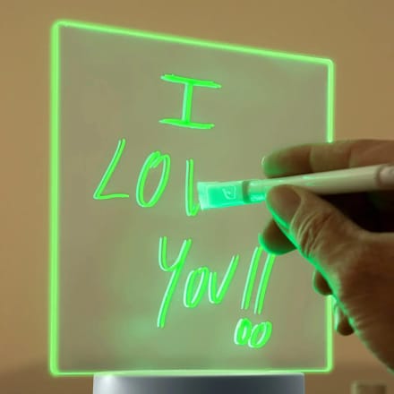 Tableau de Notes et Messages LED - Lemo InnovaGoods - Réutilisable - 16 couleurs - Télécommande - 10 LED gris