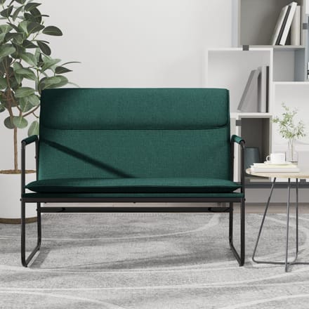 vidaXL - Bankje - 100x64x80 - cm - stof - donkergroen