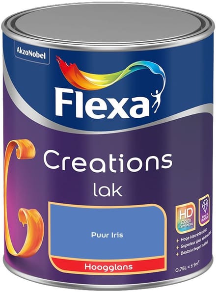 Flexa - Creations Lak Hoogglans - Puur Iris - Mengverf - 750 Ml