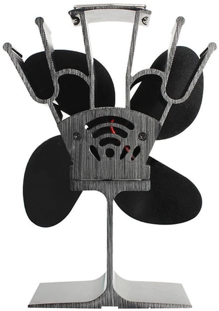 Dailygoody - Mixtric Stove Fan - Stil open haard ventilator - Zwart