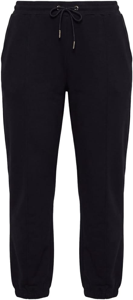 MIAMODA - Dames - Jerseybroek persplooi elastische tailleband - Zwart - Maat 48