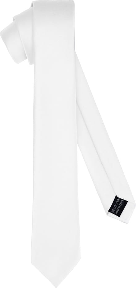 Ladeheid Smal Stropdas - Stropdassen voor heren - Lengte: 150 cm, Breedte: 6 cm - Wit - LA-EA-TMM-6