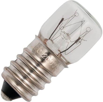 Signaallamp E14 130V 3W - 23 mAh - Per stuk - T16 Gloeilamp Ø16mm - 35mm - 2500K - Dimbaar