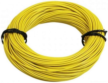 Rol elektrische draad geel meeraderig 7/10 0.50mm² x 50m kabelboom voor motor bromfiets