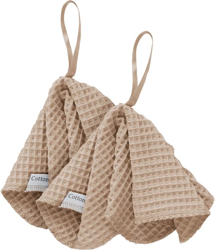 Cottonbaby Speendoekje - wafel - mokka - per set van twee stuks