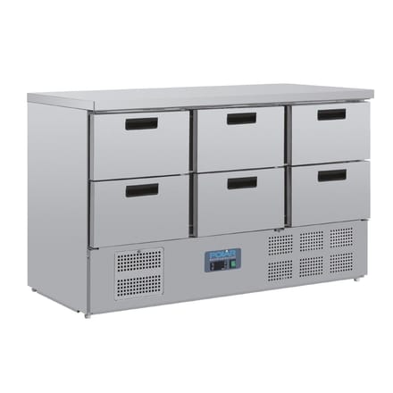 Gekoelde Werkbank - 6 Laden - GN 1/1 - Geventileerd - Polar CR711 - Horeca & Professioneel