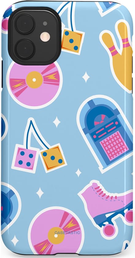 Casetastic Hoesje Geschikt voor Apple iPhone 11 - Stijlvolle Beschermende Duo-layer Case - Flashback vibes