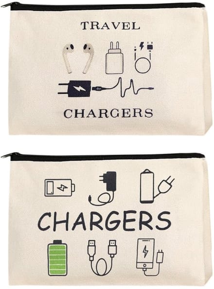 Gepersonaliseerde make-up tas voor reizen met 2 compartimenten