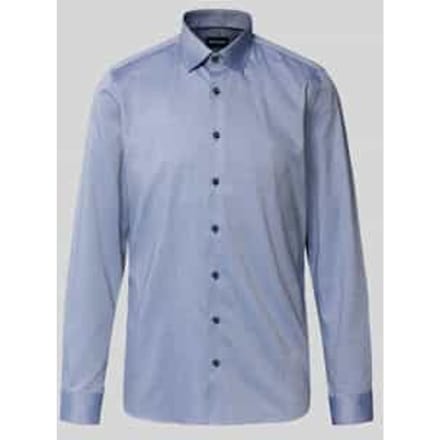 OLYMP Level Five Overhemd, Body Fit, Kent, Marineblauw