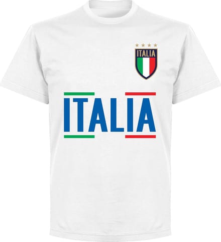 Italië Squadra Azzurra Team T-Shirt - Wit - S