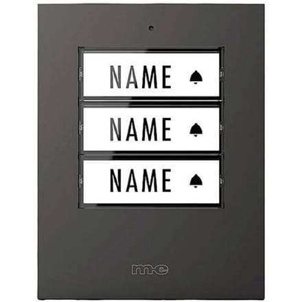 m-e modern-electronics 41307 Zender voor Draadloze deurbel Verlicht, Met naambord