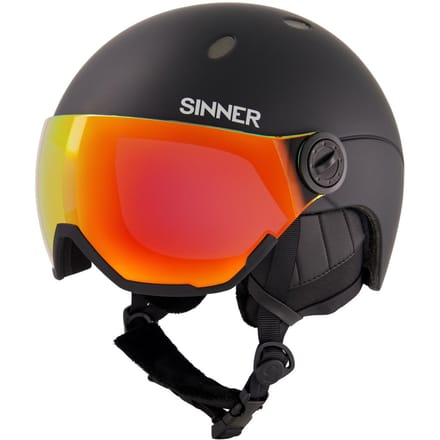 SINNER TITAN VISOR Unisex Skihelm - MATTE Zwart - Maat S,52-54 cm