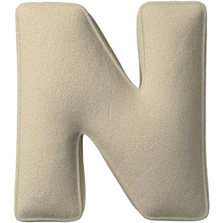 Kussen letter n Yellow Tipi Boucle