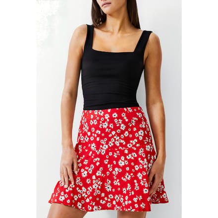 French Connection Daisy Shasta Flippy Skirt S Poppy Taglia: 16 | Minigonne Outlet | Donna