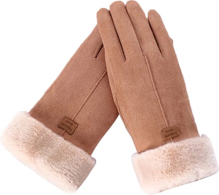 Hidzo Dames Handschoenen Bruin Maat S/M