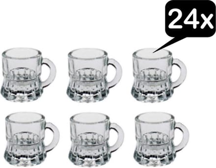Borrelglaasjes-shotglaasjes-oktoberfest bierpul-set van 24 stuks