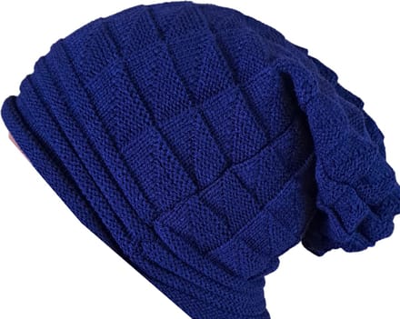 TWOA-Beanie oversized- Muts gebreid streetwear – blauw