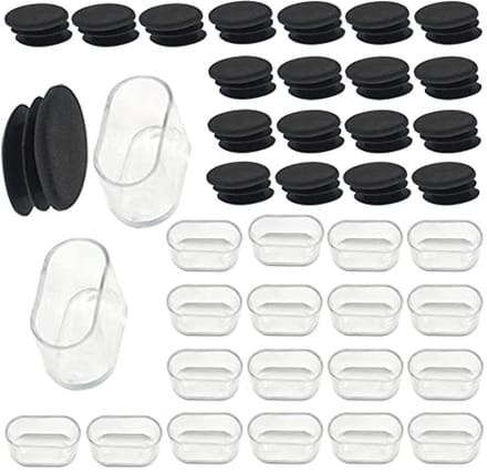 Rubberen Stoelpootdoppen - 40 Stuks voor Ovale Stoelen