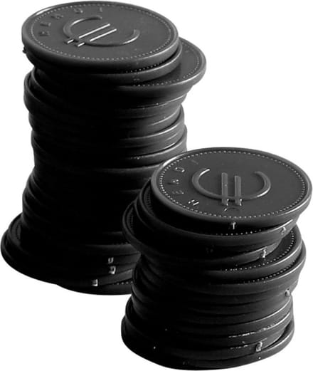 BarUp - Consumptiemunten - Zwart - 100 st. - Ø25mm
