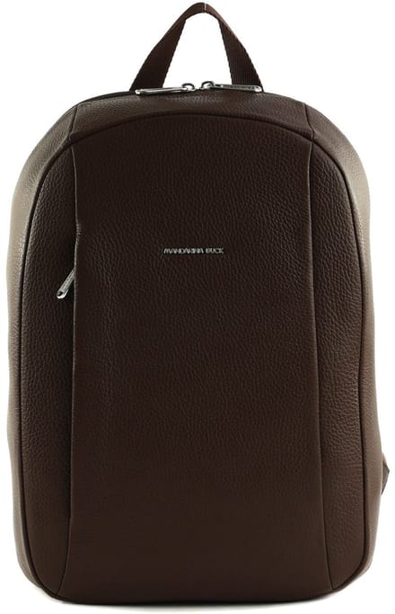 MANDARINA DUCK Leren rugzak met laptopvak Mellow Leather Backpack Espresso donkerbruin